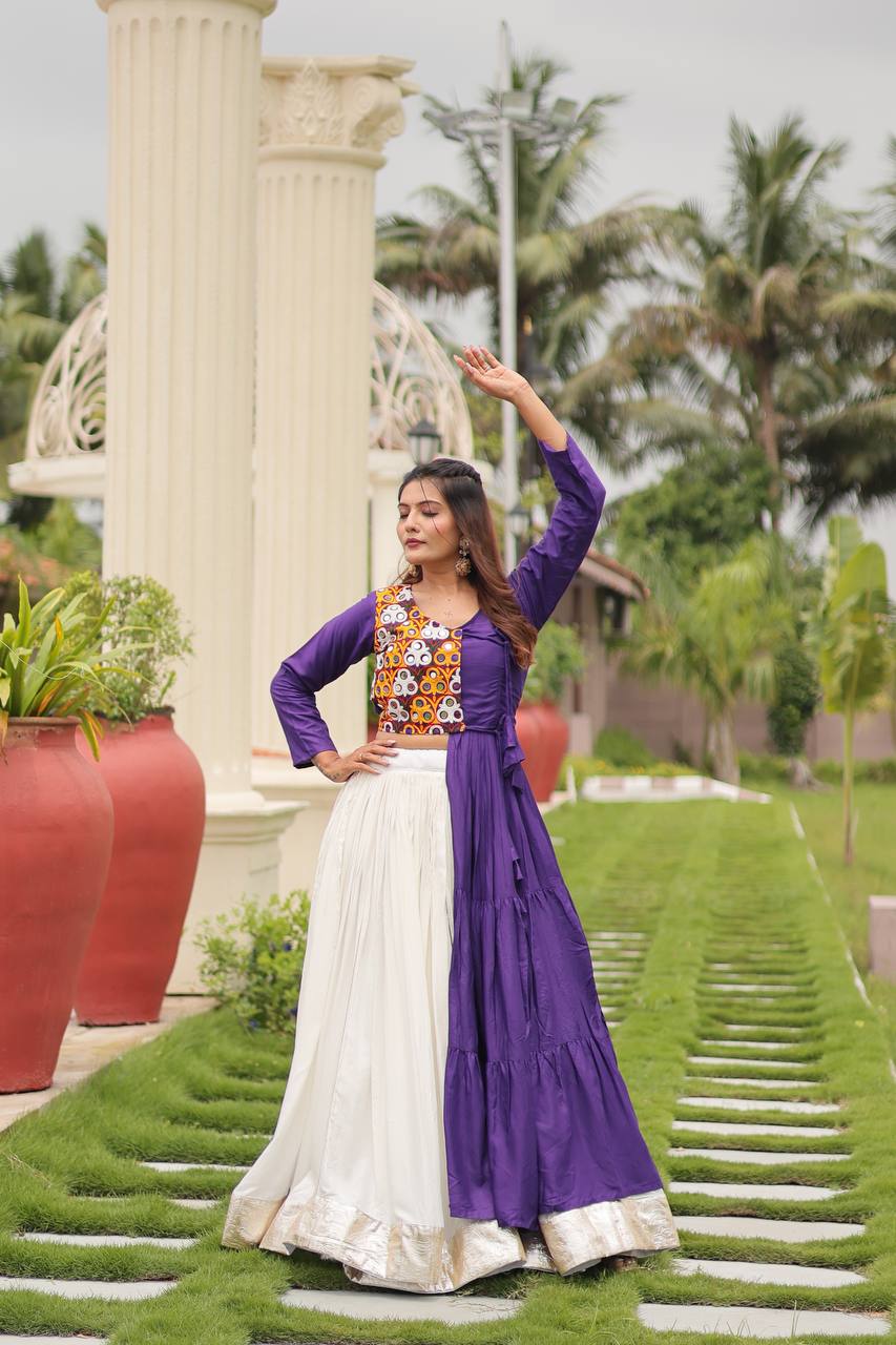 Mehira Magic Mirror Work Heritage Style Lehenga Set