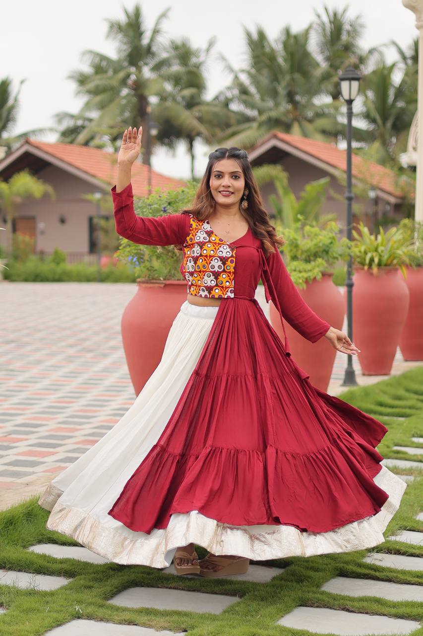 Mehira Magic Mirror Work Heritage Style Lehenga Set