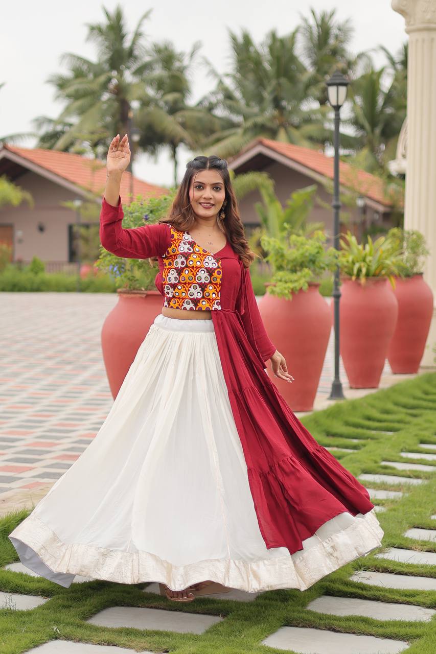 Mehira Magic Mirror Work Heritage Style Lehenga Set