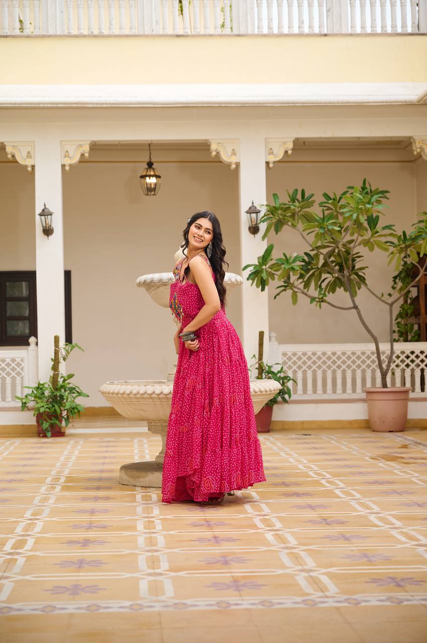 Navrang Dandiya Glow Mirror Anarkali Gown