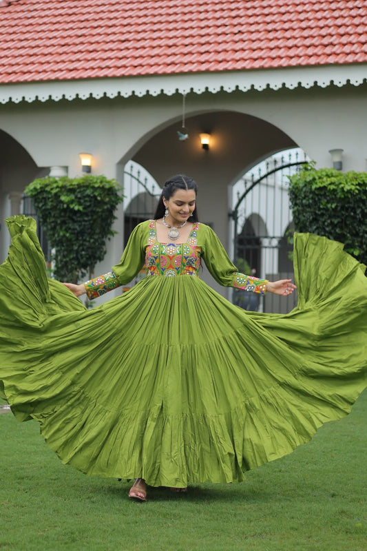Vrindika Charm Mirror Embroidered Anarkali Gown
