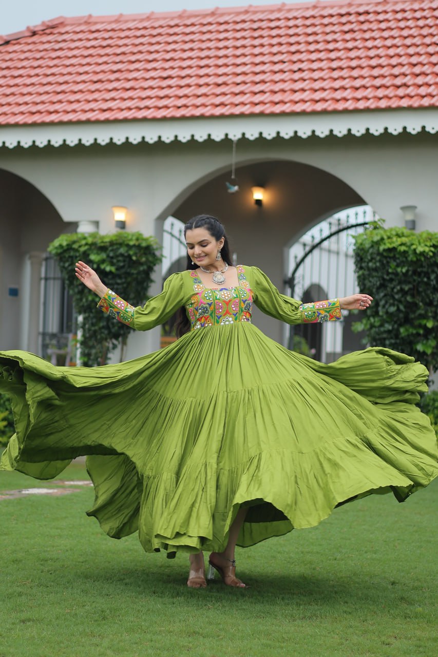 Vrindika Charm Mirror Embroidered Anarkali Gown