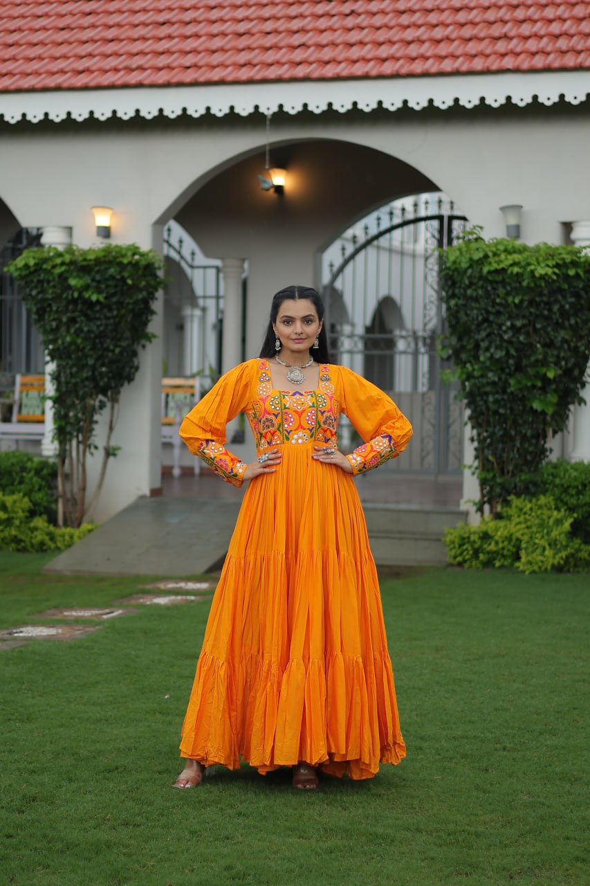 Vrindika Charm Mirror Embroidered Anarkali Gown