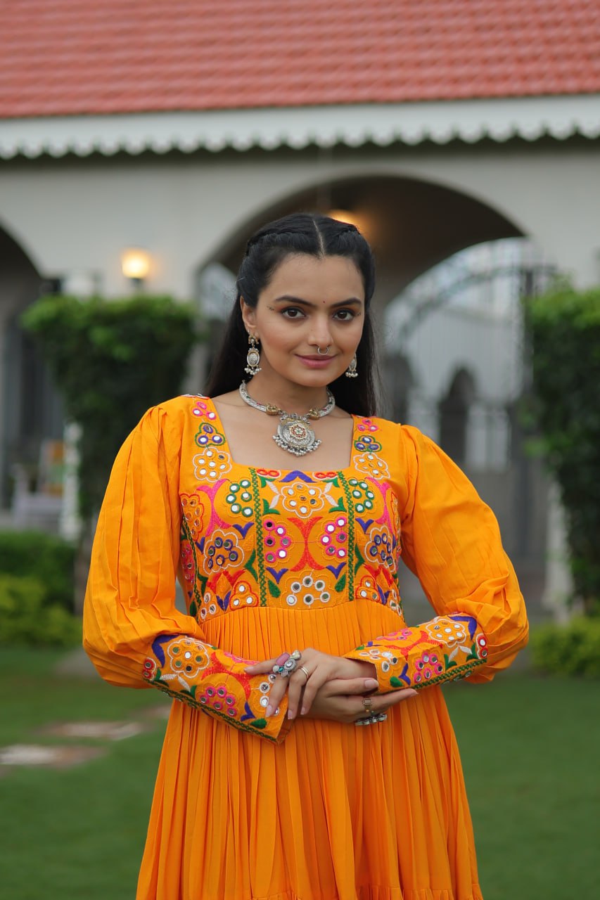 Vrindika Charm Mirror Embroidered Anarkali Gown