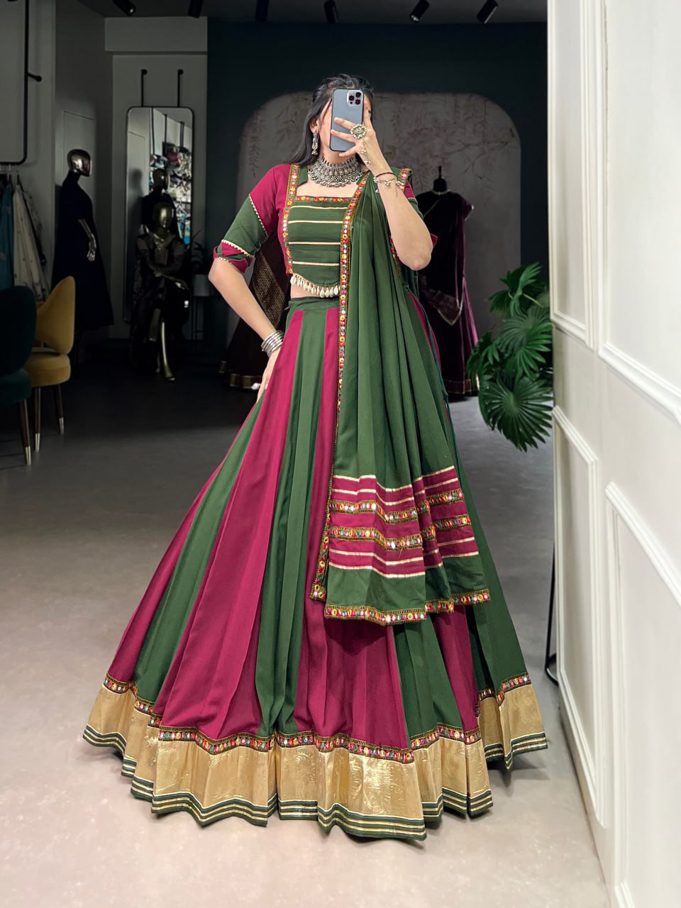 Neelika Mirror Magic Handcrafted Festive Lehenga Choli