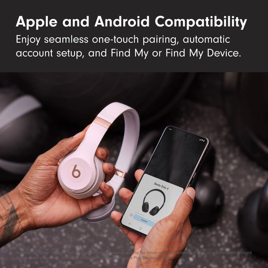 Wireless Headphones Solo4 – 40mm Drivers, Personalized Spatial Audio, UltraPlush Cushions, 50-Hour Battery, Fast Fuel Charging, On-Ear Controls + Free AirPods | 1-Year Warranty | Easy 14-Day Returns
