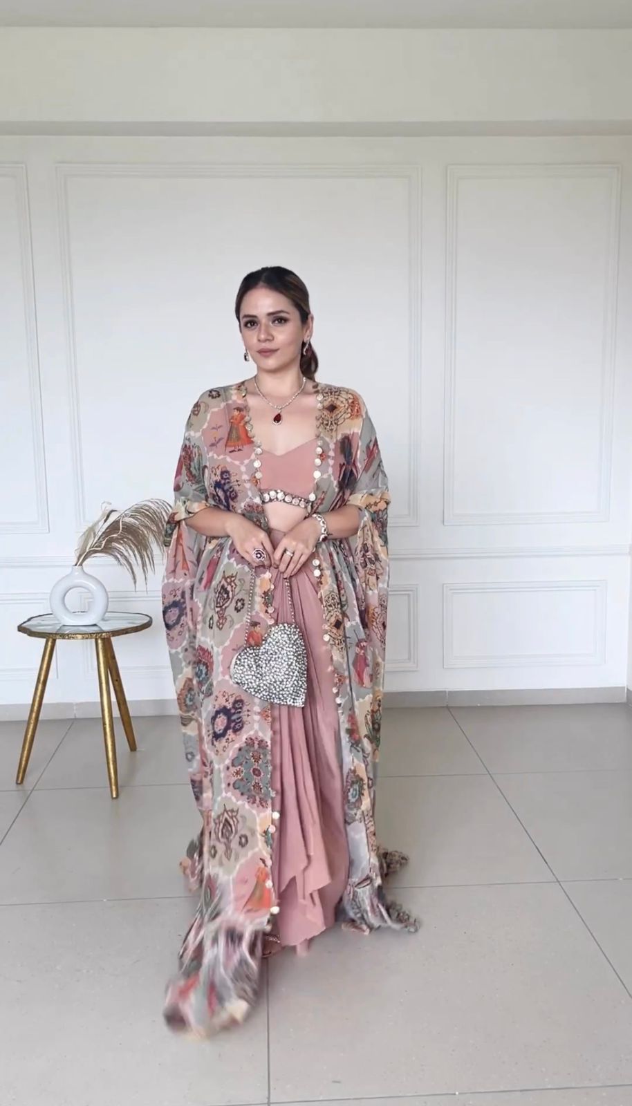 Stylish Fiona Silk Indo-Western Set for Weddings & Parties