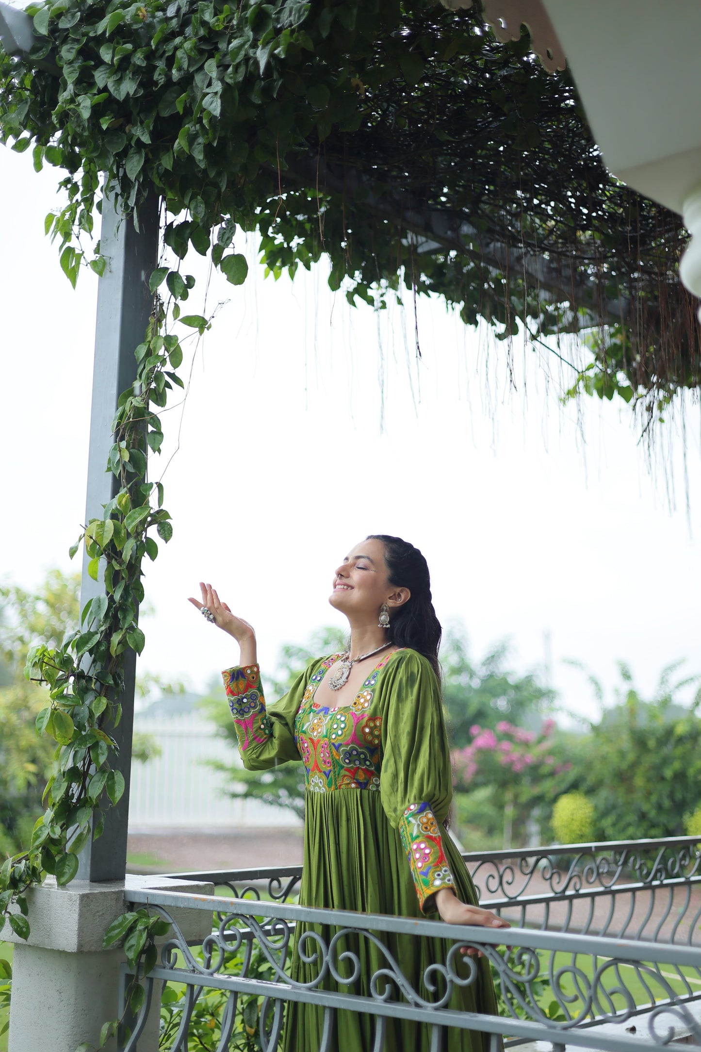 TILTON NAVRATRI SPECIAL GAMTHI KUTCHI WORK RAYON GOWN