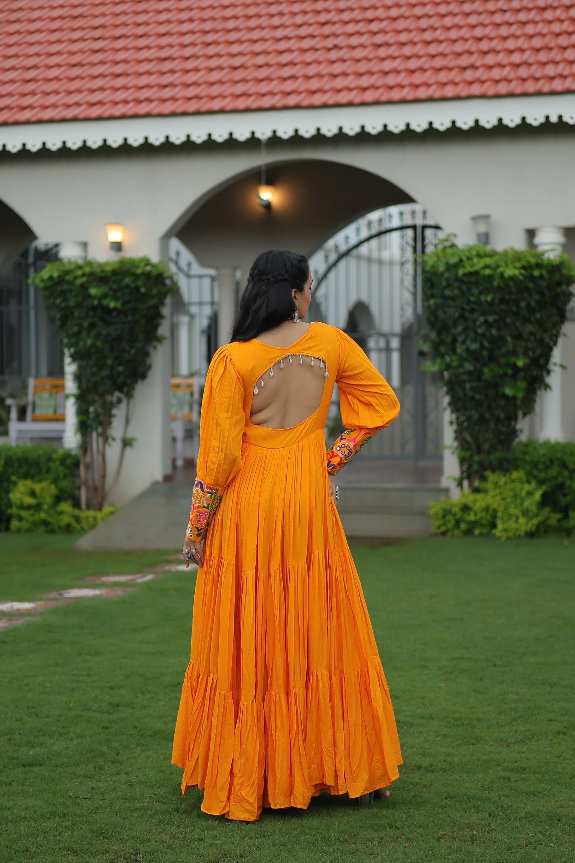 TILTON NAVRATRI SPECIAL GAMTHI KUTCHI WORK RAYON GOWN