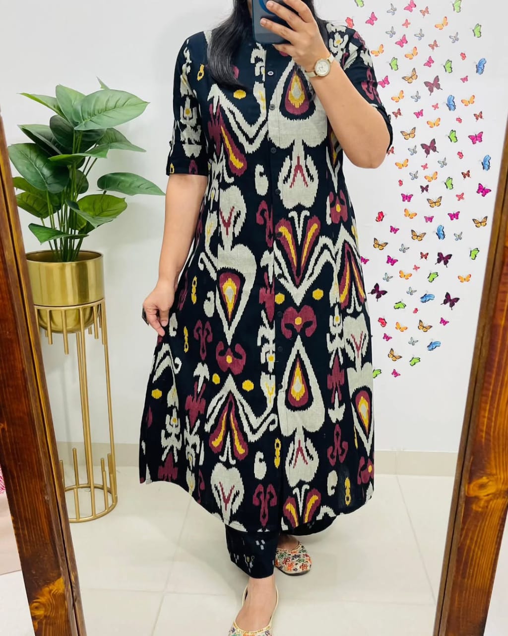 Multicolor Pure Cotton Printed Kurta Pant Dupatta Set for Women