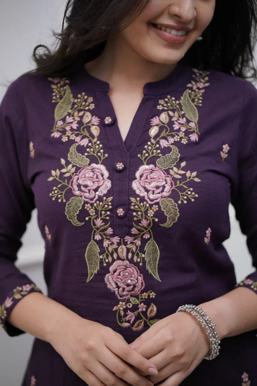Biba Pure Cotton Embroidered Suit for Women - Comfortable & Elegant Ethnic Wear
