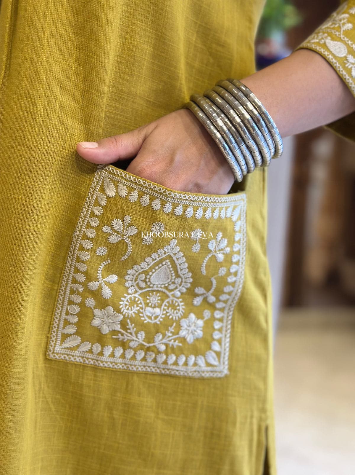 Elegant Mustard Biba Kurta: Traditional Indian Tunic, Modern Style, Comfortable Fit