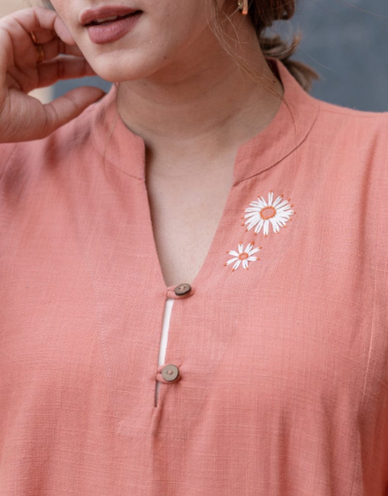 Chic Coral Co-Ord Set for Women: Stylish, Comfortable, Versatile, Two-Piece Outfit
