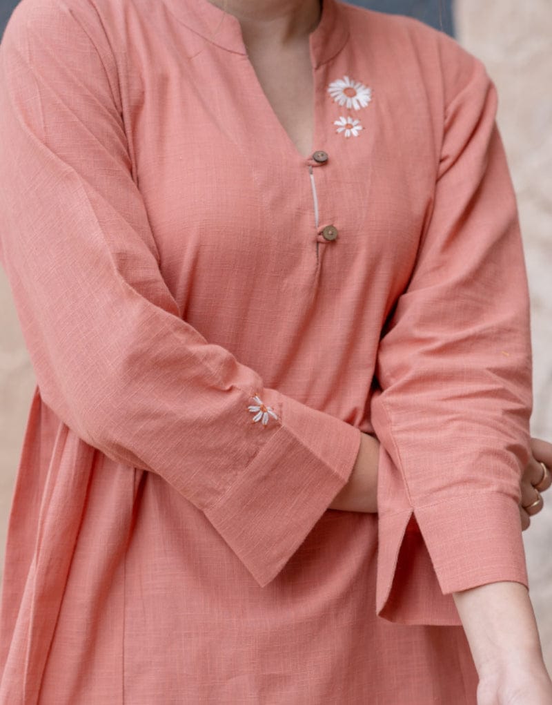 Chic Coral Co-Ord Set for Women: Stylish, Comfortable, Versatile, Two-Piece Outfit