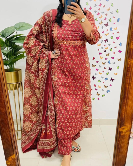 ZARIYA COTTON SUIT SET