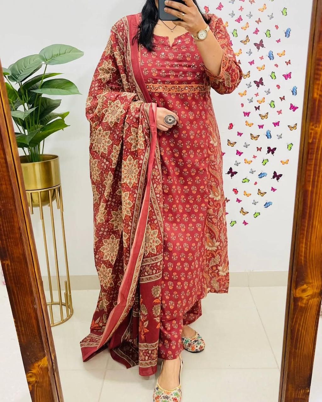 ZARIYA COTTON SUIT SET
