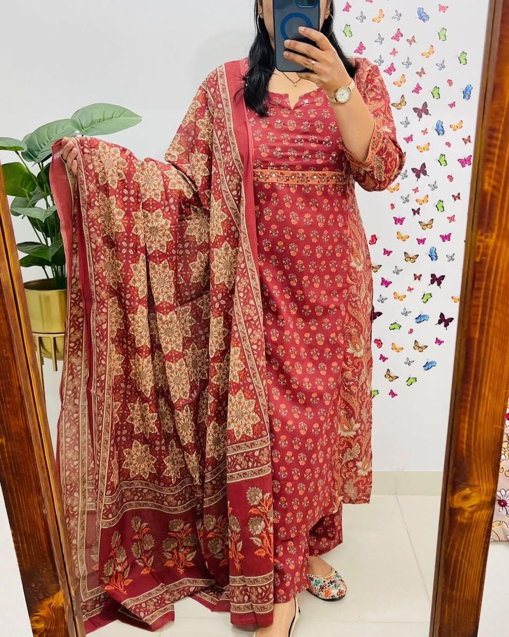 ZARIYA COTTON SUIT SET