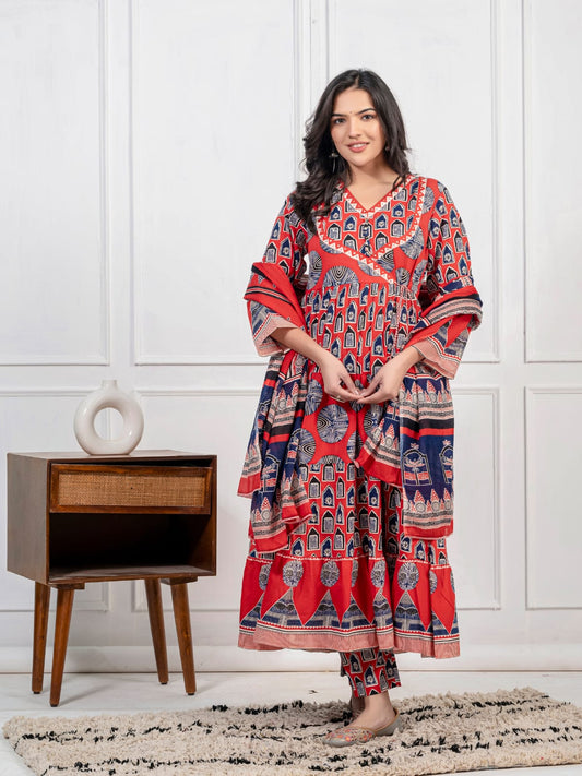 HERITAGE BROWN COTTON SUIT SET