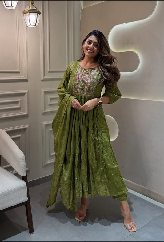 LIME LOTUS COTTON MAXI SET